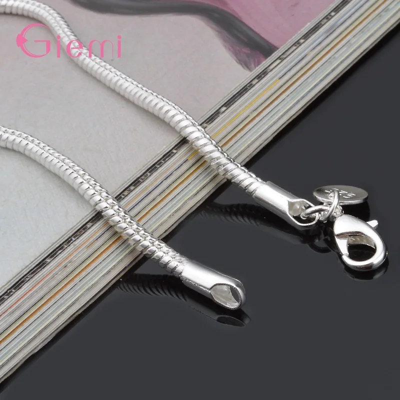 Big Promotion 100% 925 Sterling Silver Stamped Chain Bracelet for Men Women Unisex Jewelry with Lobster Clasps 3MM 4MM Width