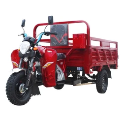 Three wheeled motorcycle with gasoline self dumping engine, agricultural freight water-cooled electronic injection tricycle