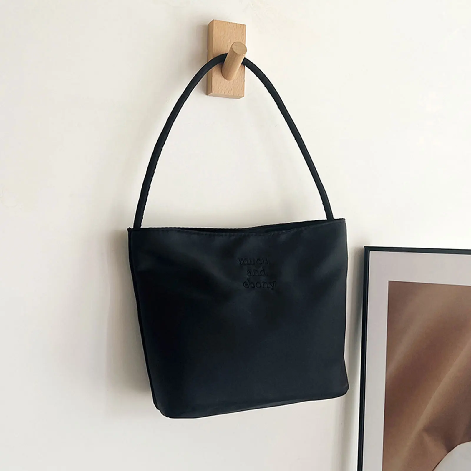 Women\'s Nylon Shoulder Bag Large Capacity Satchel Chic Trendy Female Underarm Bag for Party Outdoor Street Commuting Spring