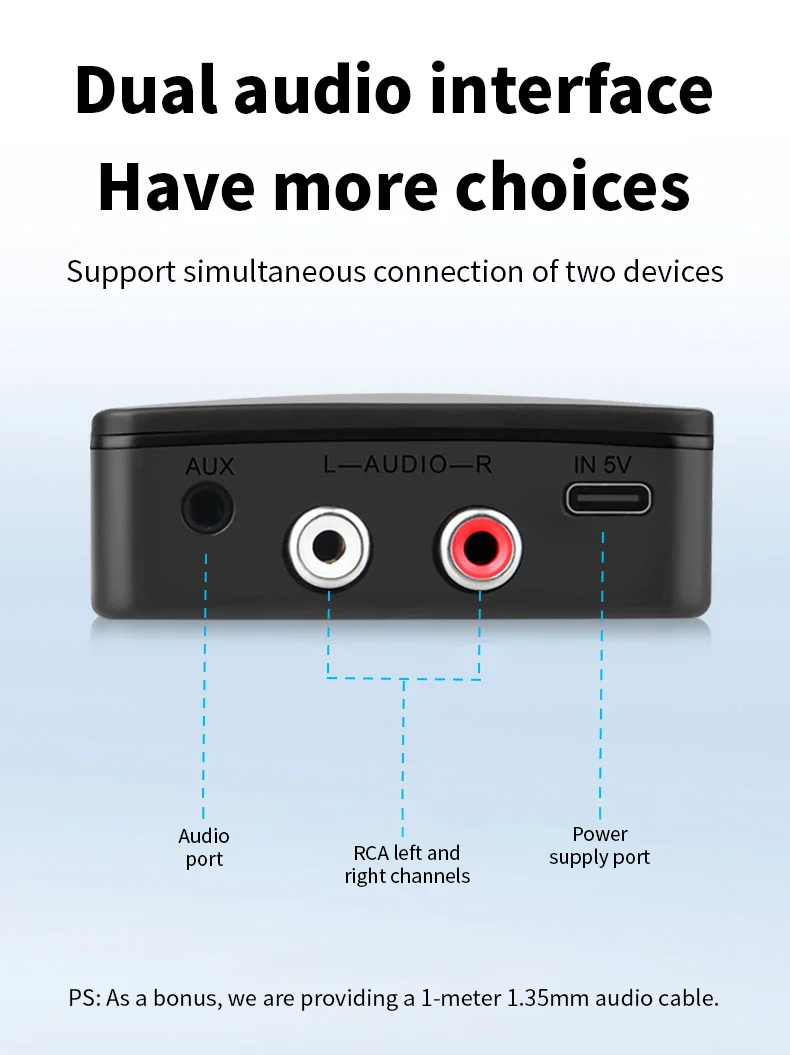 10 Buah Penerima Audio Bluetooth 54 Adaptor 35Mm Ke RCA untuk Amplifier Stereo Rumah Mobil dengan Kualitas Suara HiFi
