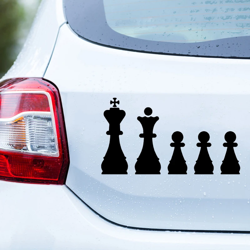 Chess Family Die-Cut Vinyl Decal Car Sticker Waterproof Auto Decors on Car Body Bumper Rear Window Laptop Choose Size #S60134