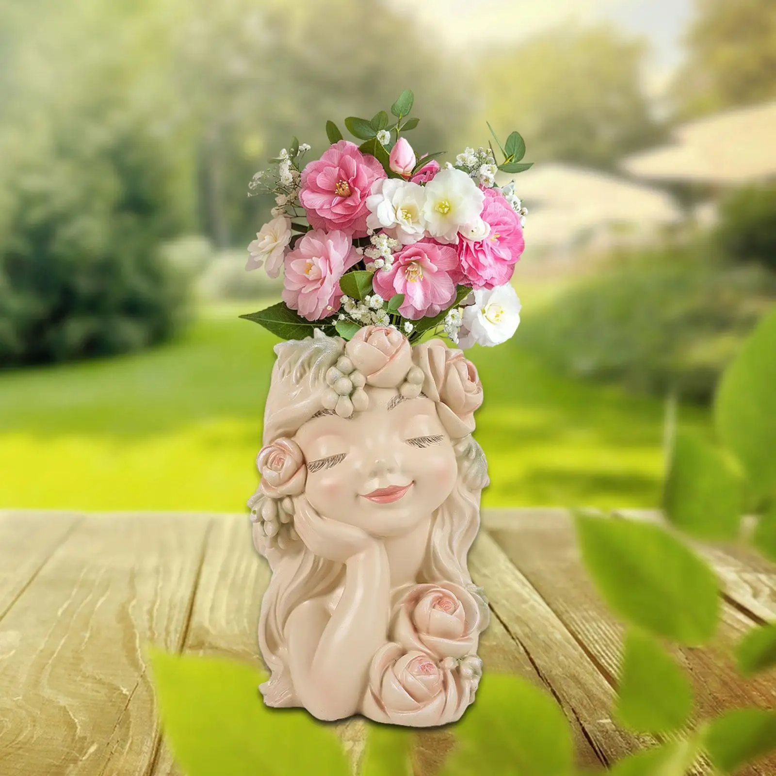 

Garden Fairy Flower Pot Plant Container, Ornament Practical Gift, Girl Flower