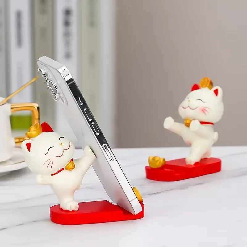 Creative Cat Cute Phone Holder Office Decompression Decoration rabbit Phone Holder Desk Decoration Festival students Gift