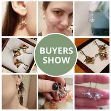 Sterling Silver Bee Drop Earrings #6