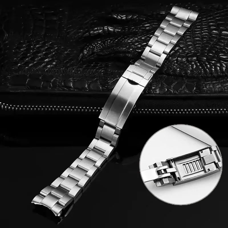 

904L Stainless Steel Watch Bracelet For Rolex SUBMARINER DAYTONA SUP GMT Men Fine-Tuning Pull Button Clasp Strap Watch Band 20mm