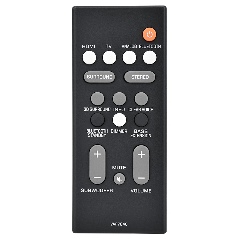 VAF764 Speaker Remote Control for Yamaha ATS-1080 ATS1080 YAS-108 Audio Remote Control Replacement