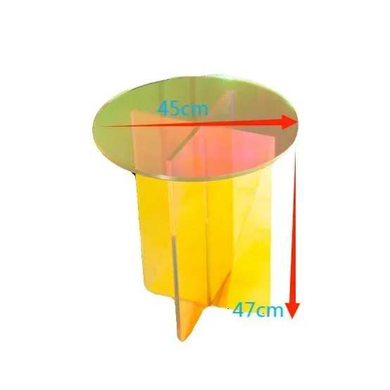 coffee table, living room sofa simple ins style, cross foot Internet celebrity round table rainbow small side table