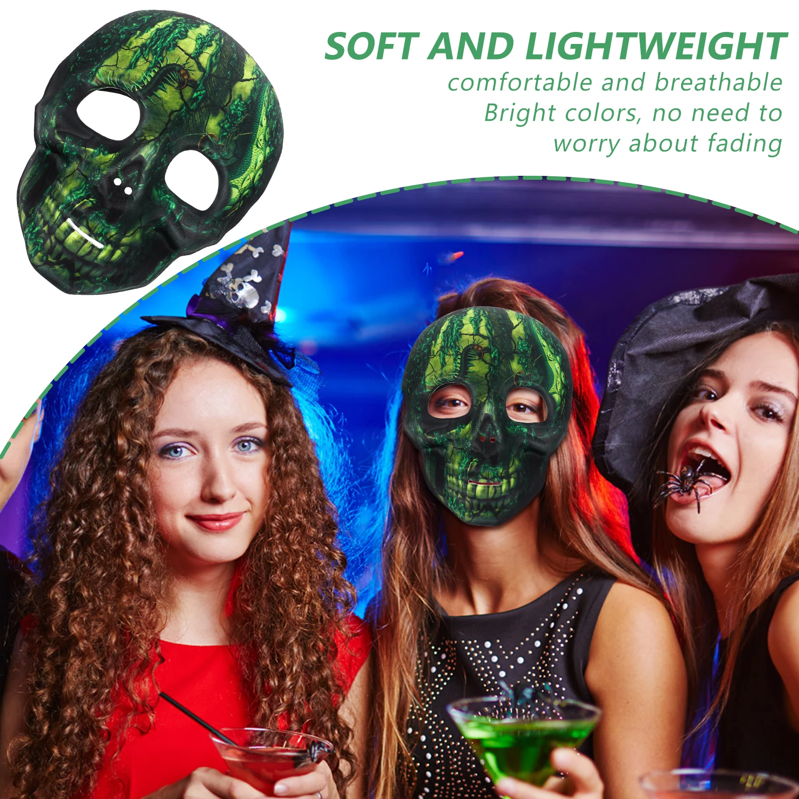 

Skull Mask Halloween Masks Costume Accessory Full for Men Day of The Dead Cosplay