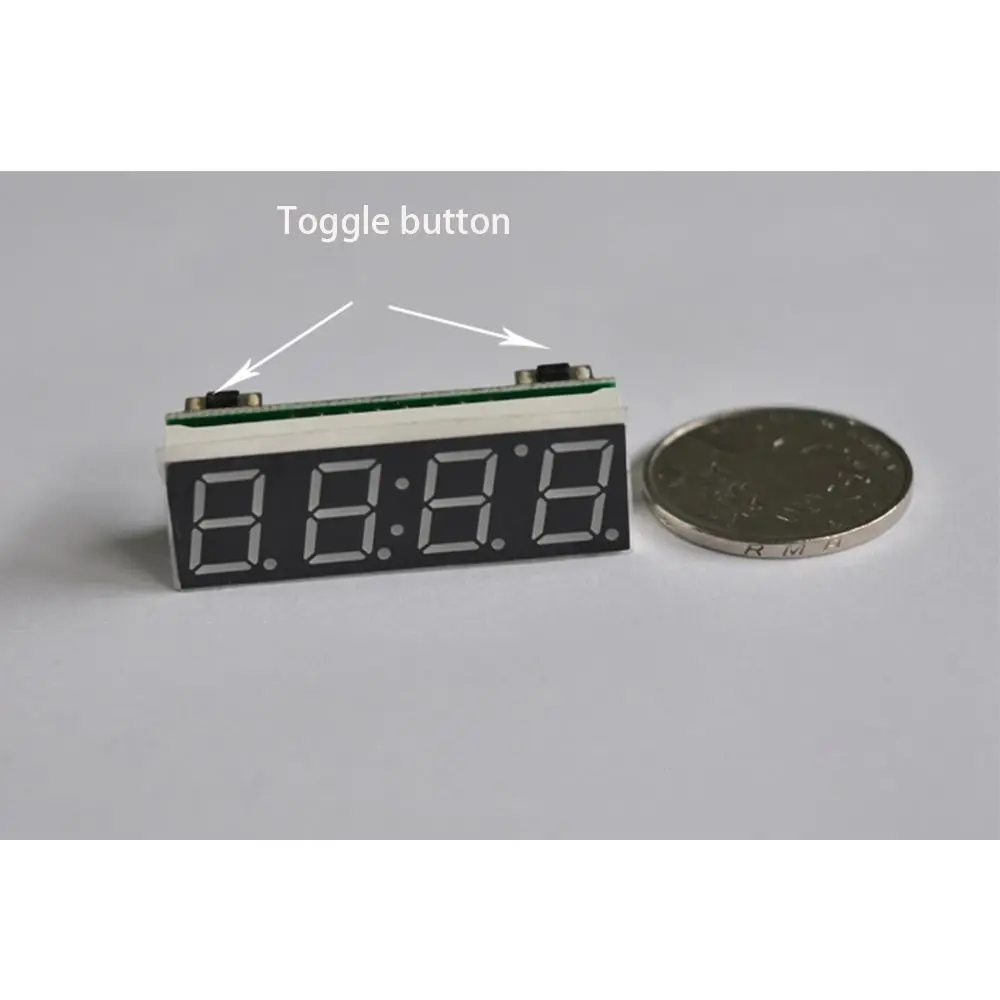 DIY Voltmeter Mini LED Display Digital Timer Car Electric Clock Thermometer