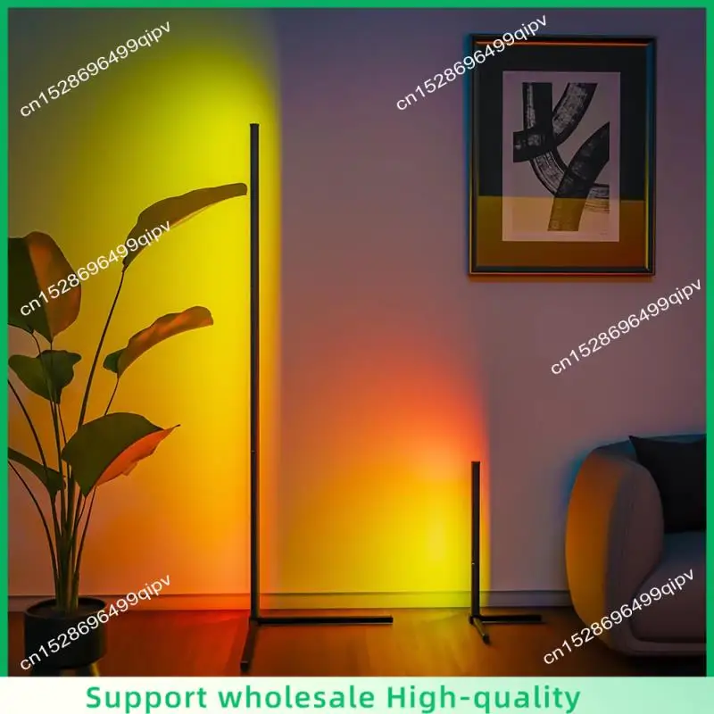 Lámpara de pie ABSF Smart RGB Dream Color con sincronización de música Luz de ambiente de pie moderna con aplicación y control remoto