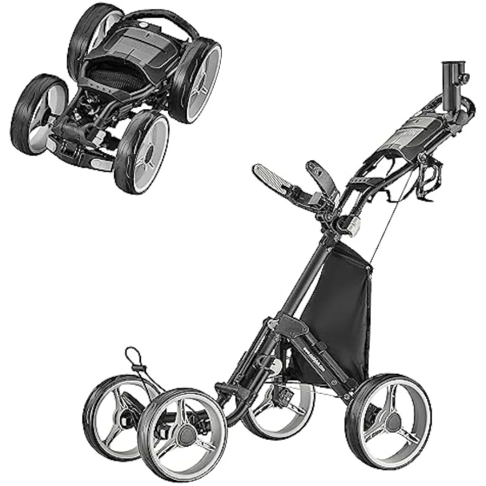 

CaddyTek Explorer V8 - SuperLite 4 Wheel Golf Push Cart, Explorer Version 8