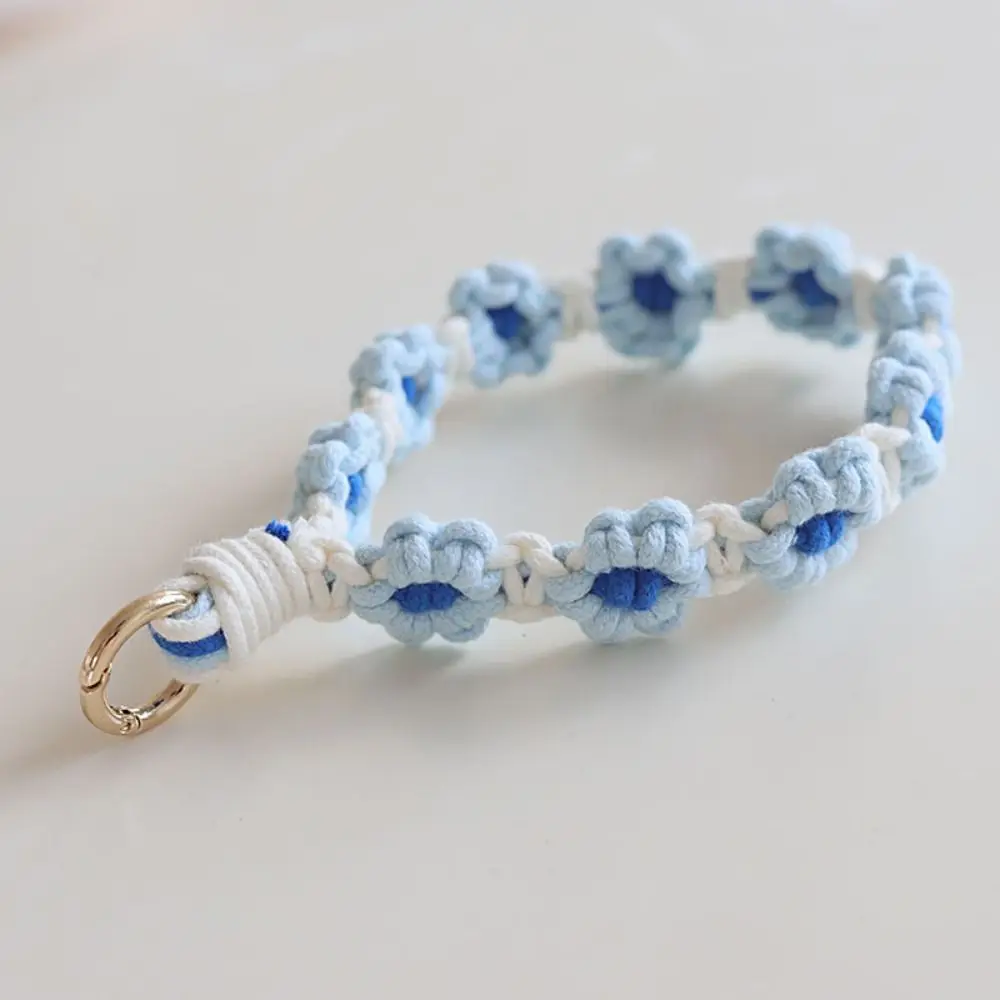 Korean Style Boho Phone Case Rope Keyring Phone Wristband Wrist Lanyard Bracelet DIY Craft Accessories Bag Pendant