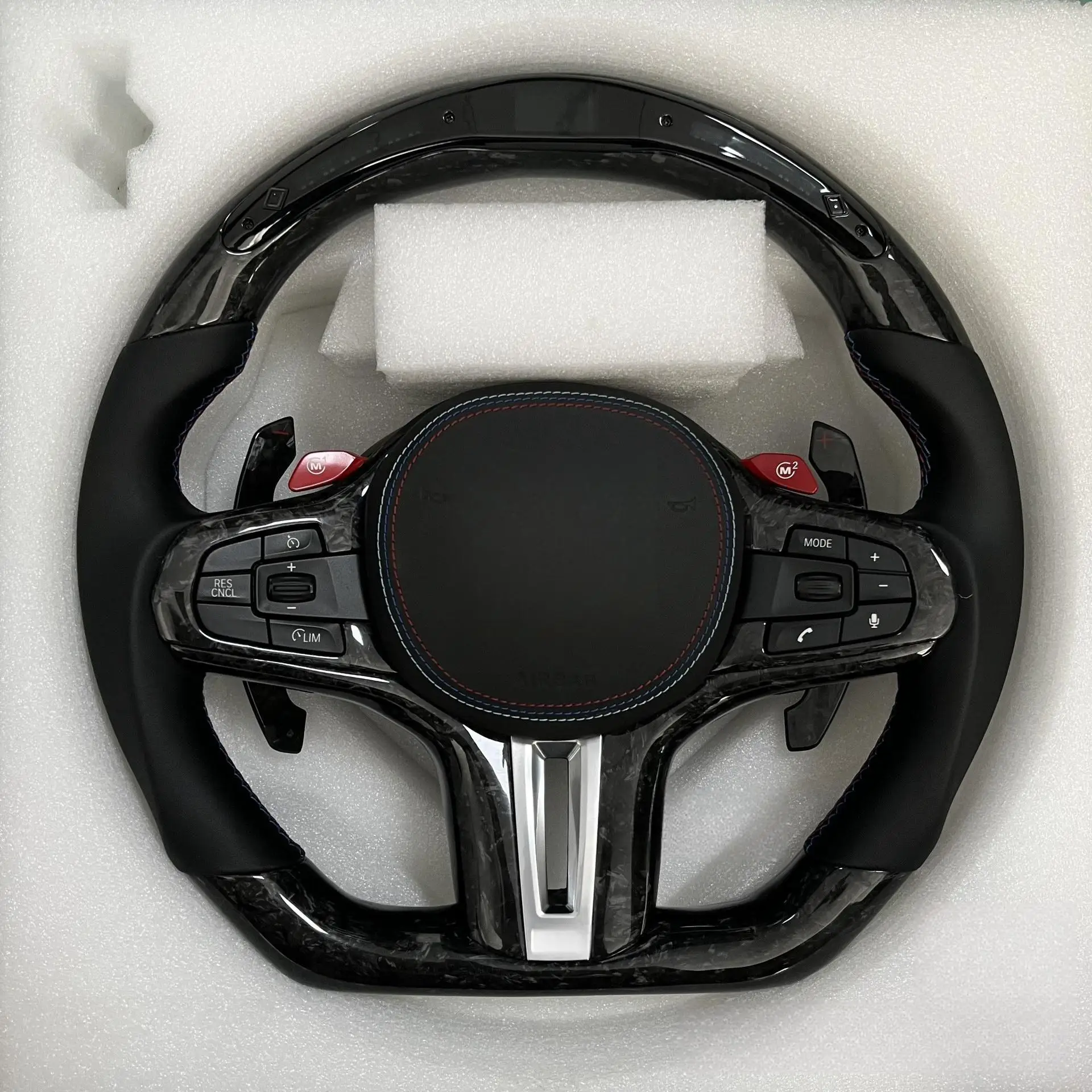 Custom Steering Wheel For Bmw F20 F30 F80 F10 X1 X2 X3 X4 X5 X6 M5 M4 M3Carbon Fiber Steering Wheel LED Leather Steering Wheel