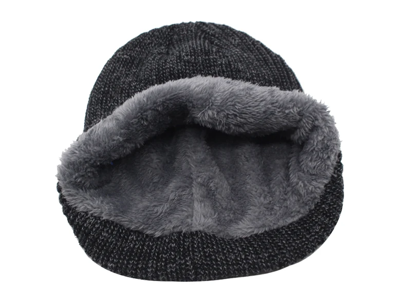 Skullies Beanies Männer Winter Hut Frauen Gestrickte Hüte Für Männer Kappe Winter Beanie Hut Gorro Dicke Warme Brimless Pelz Motorhaube Männer der Kappe – Detail 15