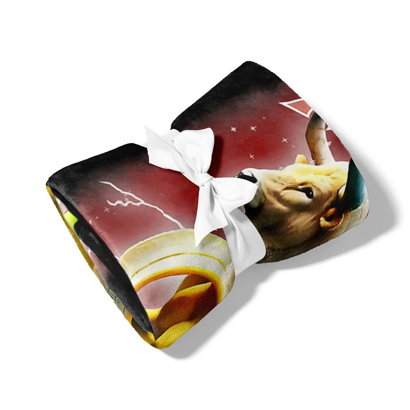 Aertemisi Mucca Bananucca Italian Brainrot Funny Meme Pet Blanket for Small Medium Large Dog Cat Puppy Kitten Couch Sofa Bed