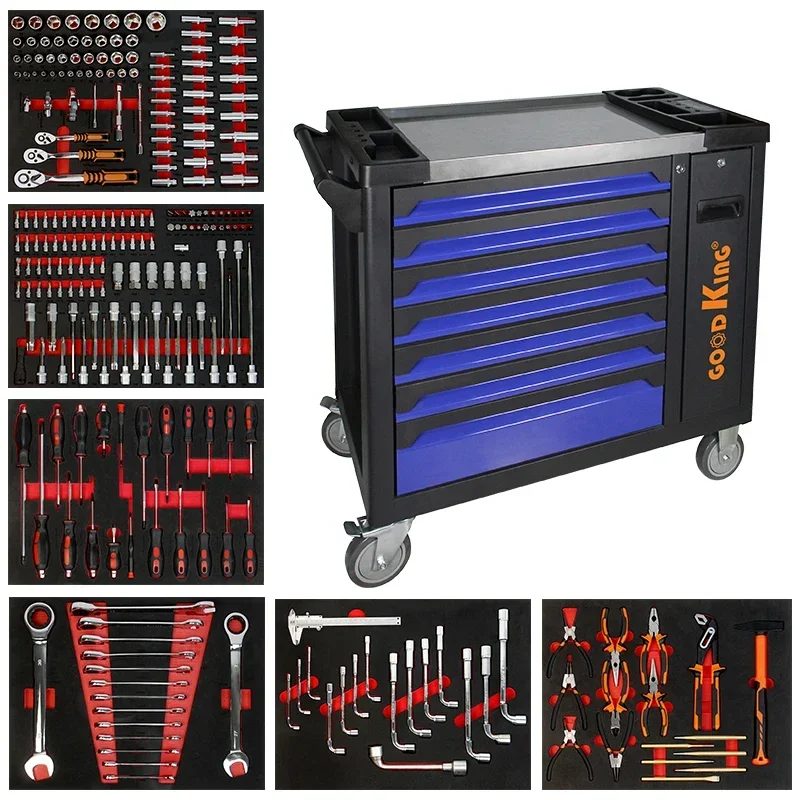 Wholesale 7-Drawer Rolling Garage Storage Tool Box Roller Cabinet Chests Tool Trolley With Tools