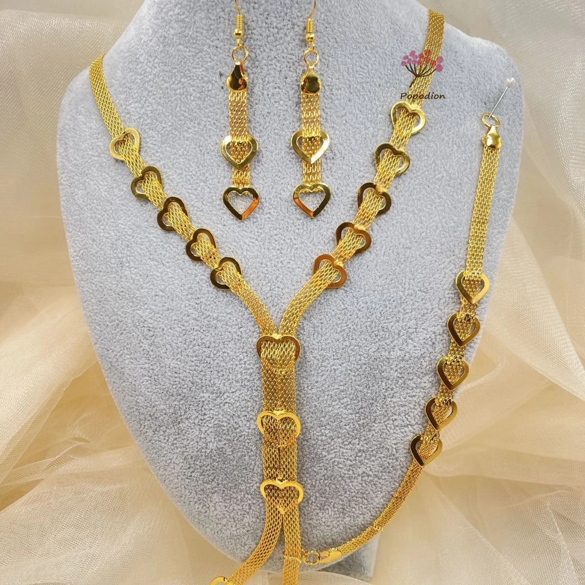 2024 Dubai New 24K Gold Plated Necklace, Earrings, Ring Bracelets, Wedding Party Jewelry Set for Women  DD10360