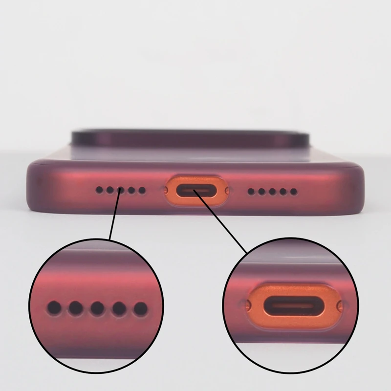 Obudowa na telefon z magnetycznym uchwytem MagSafe, wykonana ze stopu metali, do modeli iPhone 17, 17 Pro Max, 16, 18 Pro, 15. Obsługuje bezprzewodowe ładowanie. Ultracienka, matowa, twarda obudowa z poliwęglanu. — zdjęcie produktu 6
