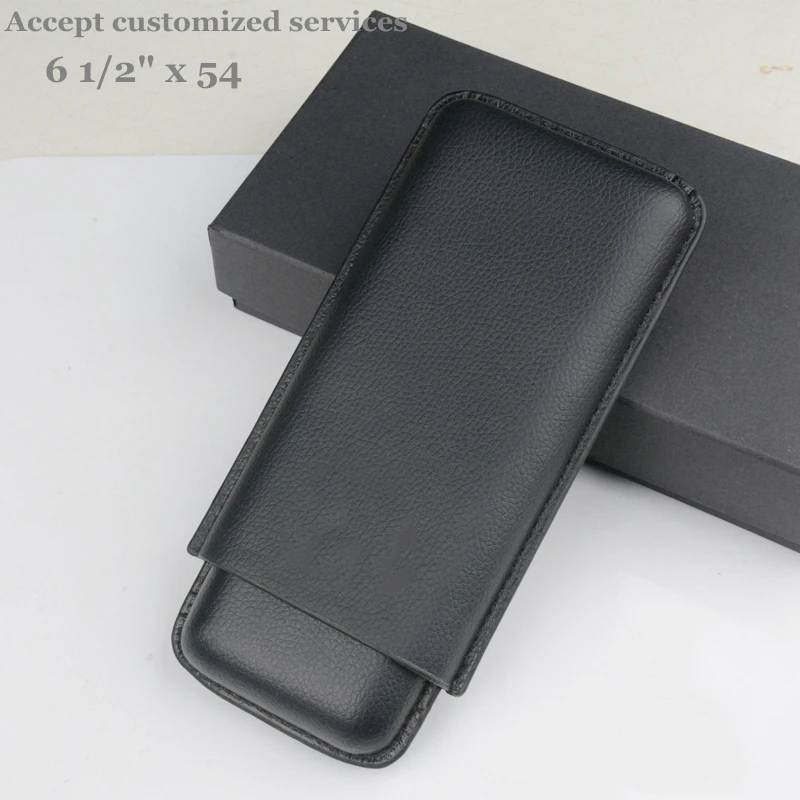 Long Cigar Case  Leather Cigar Holder Mini Travel Humdor 3 Tubes 22mm Dia Cigar Box Exellent Smoking Accessory for Men