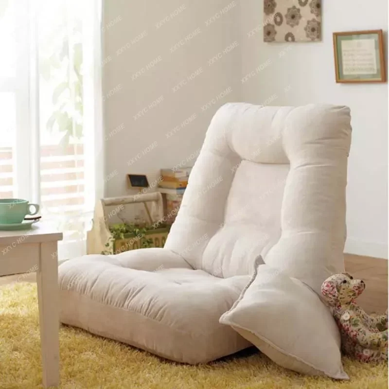 

Fabric Dormitory Bed Lazy Sofa Chair Single Comfortable Tatami Bedroom Folding Backrest Legless Sillas Living Room Furniture WK