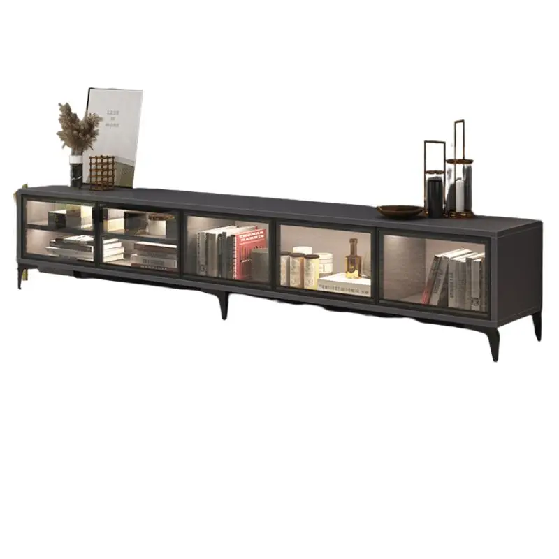 Luxury Light Tv Stand Design Metal Innovative Aluminum Storage European Tv Table Glass Shelf Coffee Muebles Hogar Room Furniture