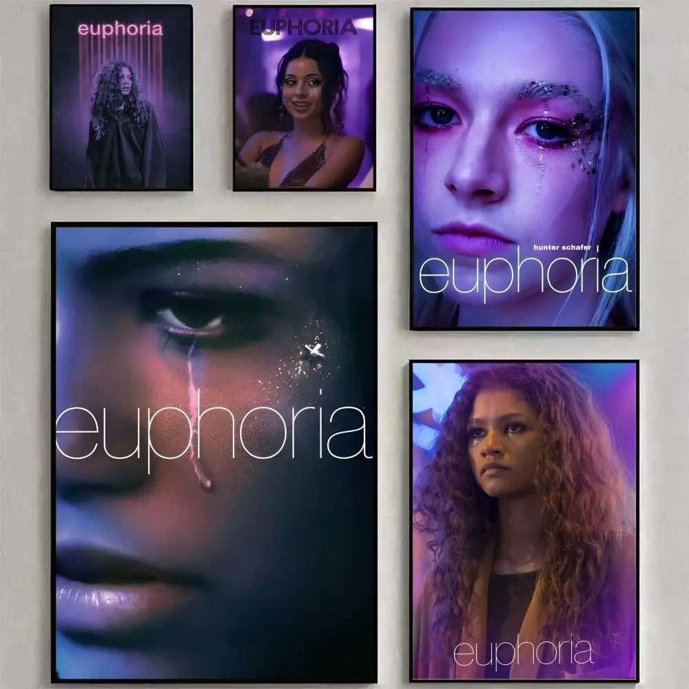 E_Euphoria المسلسل التلفزيوني اللوحة الخط صور غرفة نوم المنزل الجدار الداخلي الديكور اللوحة قماش المشارك جدارية فنية