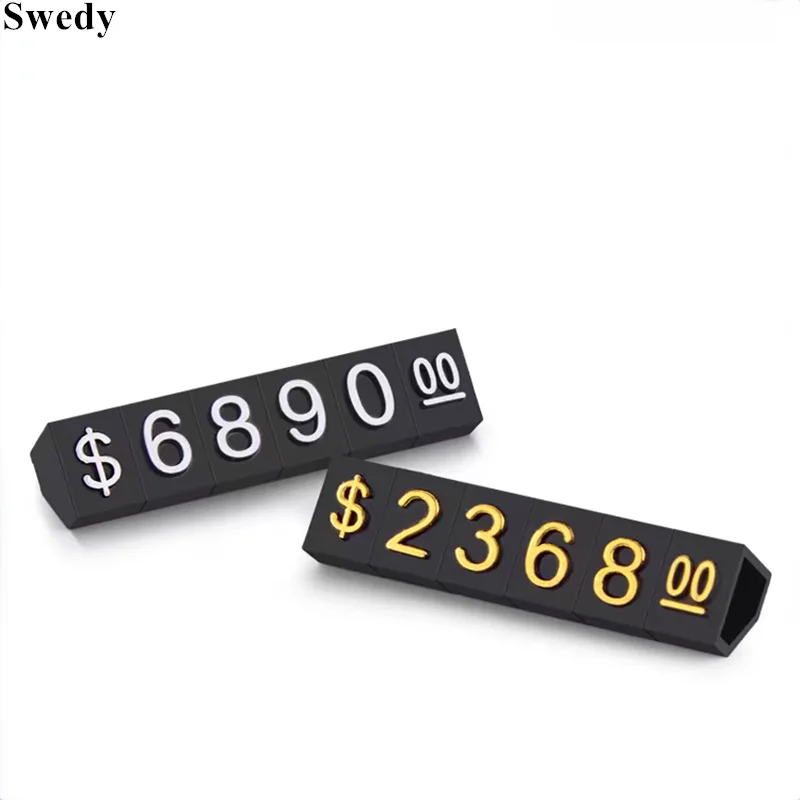10 مجموعات 4x6 مللي متر قابل للتعديل عدد إلكتروني الدولار يورو السعر عرض مكعب العلامات مجوهرات التجزئة متجر الأسعار تسمية علامات عرض موقف
