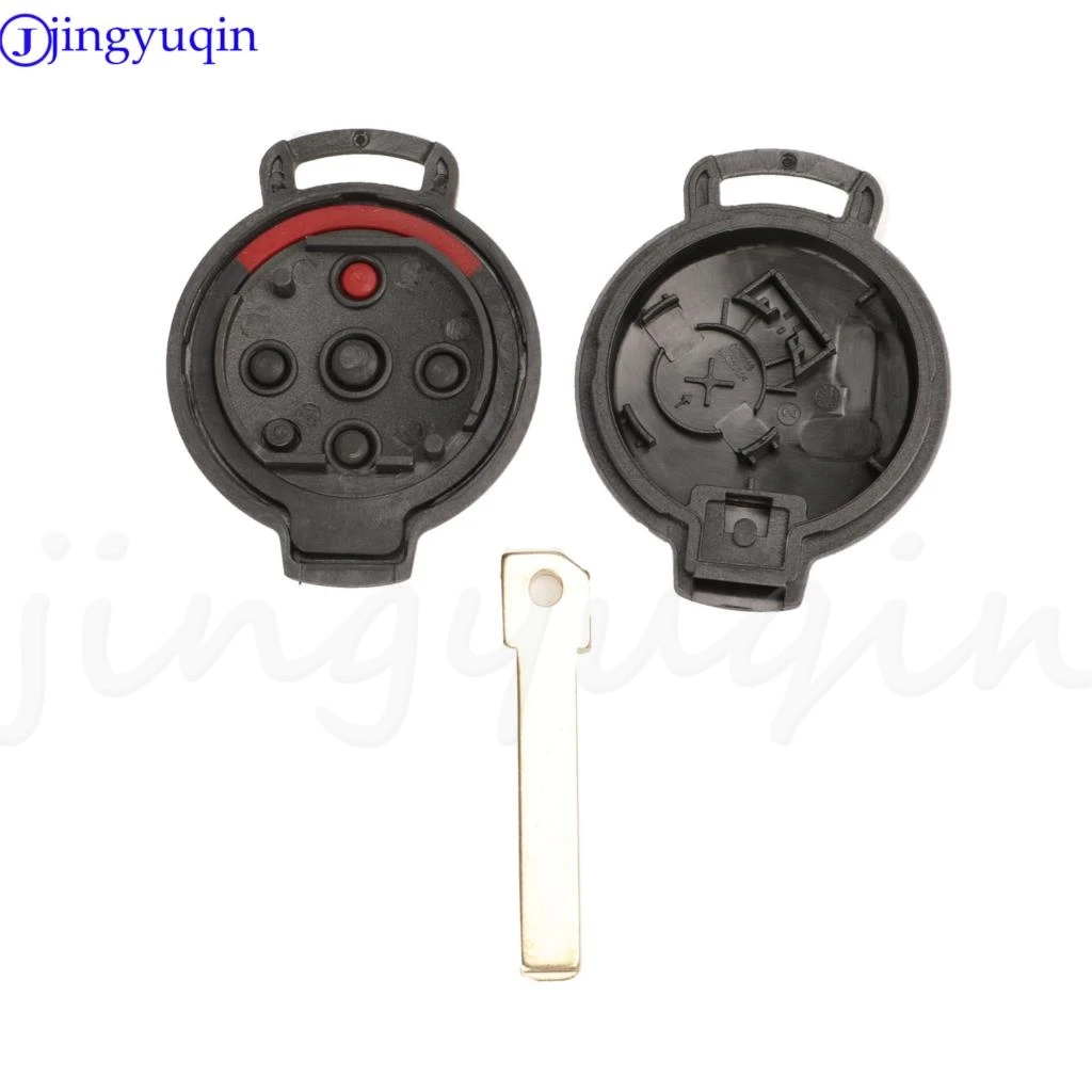 jingyuqin 3/4 Buttons Remote Car Key Shell For Mercedes-Benz Smart Fortwo 451 2007-2013 Remote Key Case Fob