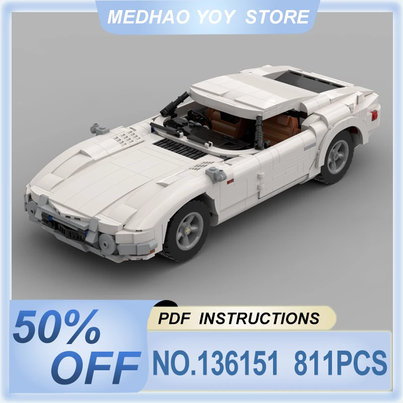 

High-quality MOC-136151 Classic Champion 2000GT Roadster 10295 Sports Car Model Desk Orn Building Block Toys DIY Christmas Gifts