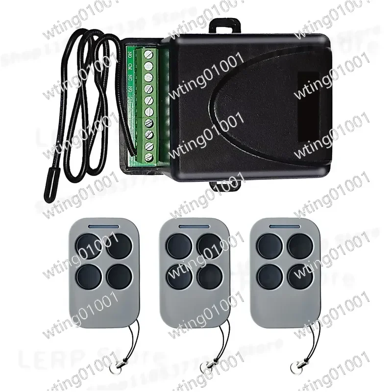 for 433MHz RF Transmitter Receiver Copy Learning Fixed Rolling Code Remote Control Universal Clone Key Fob Garage Gate Opener