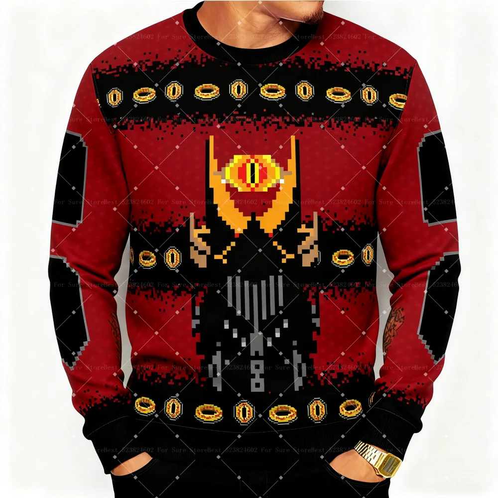 2026 خواتم القذرة الهوبيس القبيح عيد الميلاد البلوز الكرتون أنيمي النساء الرجال البلوز القمم موضة زوجين هوديي البلوز