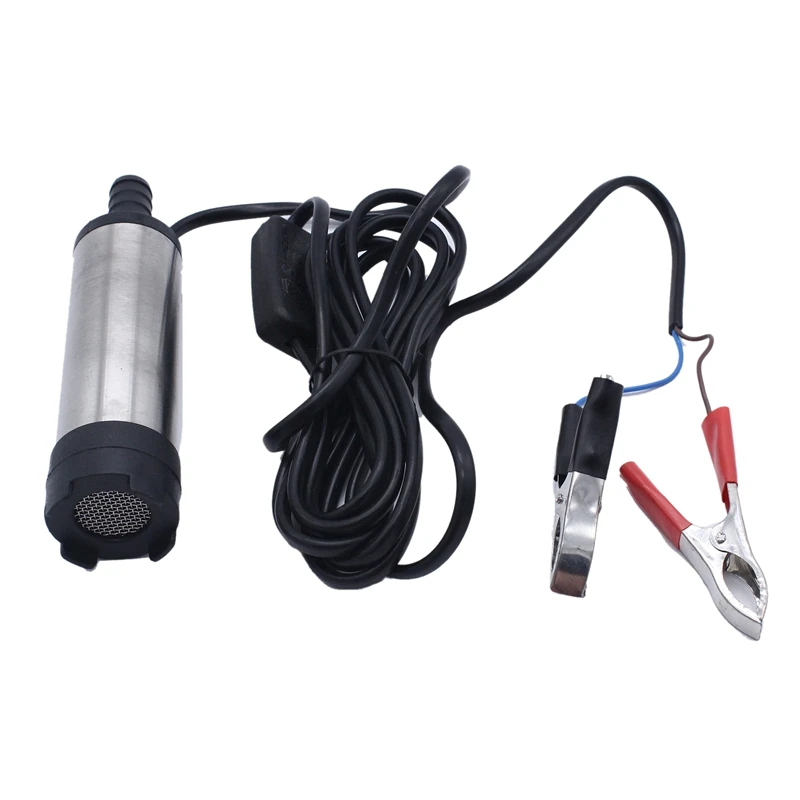 Portable Mini Electric Submersible Pump For Pumping Oil Water Fuel Transfer Pump Stainless Steel Shell 12L/Min DC 12V