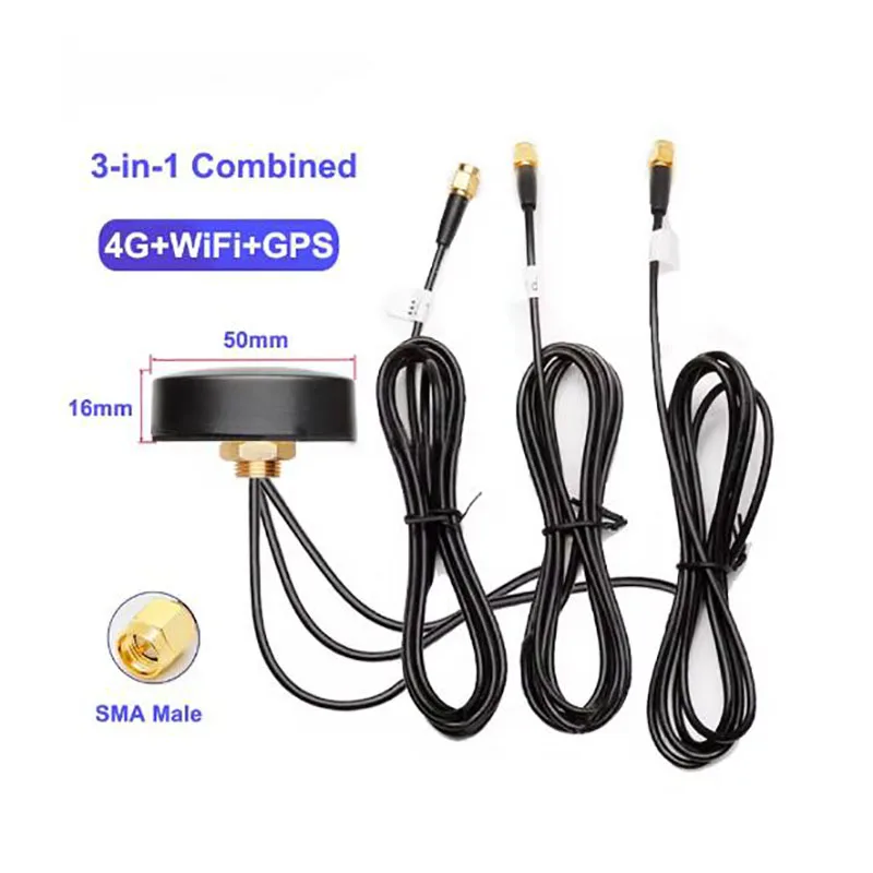 antena combinada ao ar livre impermeavel macho sma macho sma sma j cabo de alto ganho gps 4g wi fi combinacao lte 01