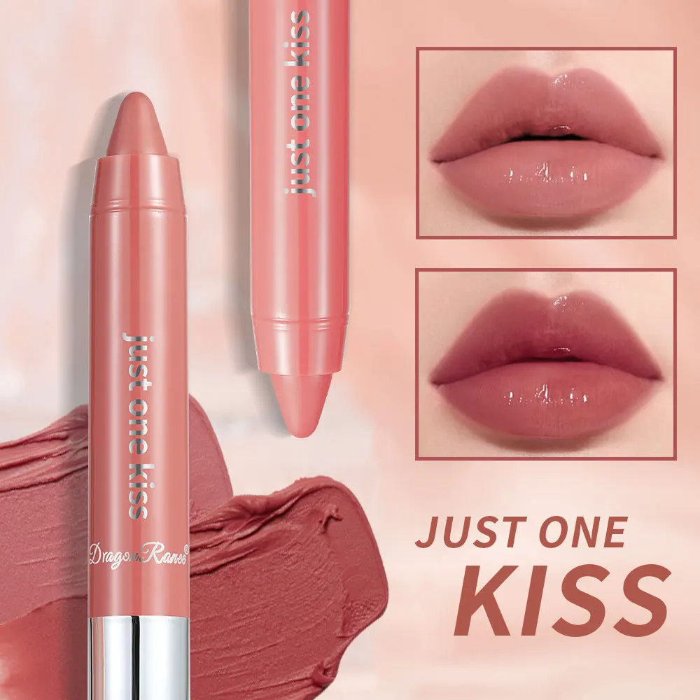 12 สีน้ําลิปสติกปากกาสีชมพู Mirror Jelly Lip GLOSS Long Lasting Moisturizing Lip Liner Crayon ดินสอแต่งหน้า Se