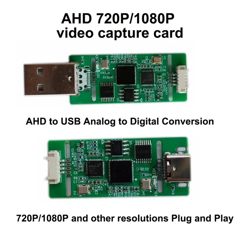 AHD To USB Capture Analog Signal To Digital USB Camera Module AHD To Type-C Module UVC Free Drive For Android