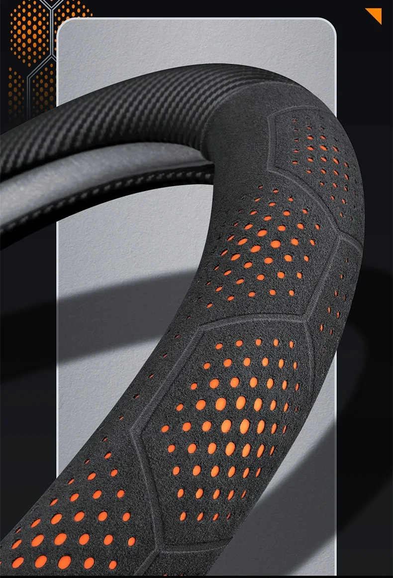 Lenkradbezug aus Leder mit Kohlefasermuster, geeignet für Subaru STI OUTBACK WRV BRZ XV Impreza Forester, Autozubehör – Detail 6