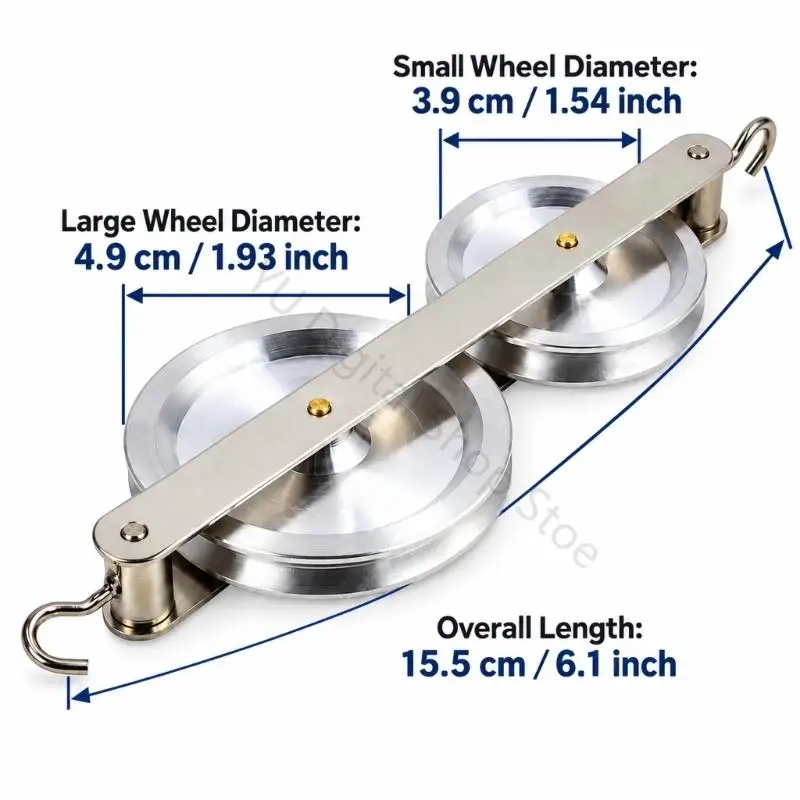96BA Hands-On Fixed-Pulley Teaching Tool for School Laboratory Experiments, Mechanics Lessons, and Force Demonstrations