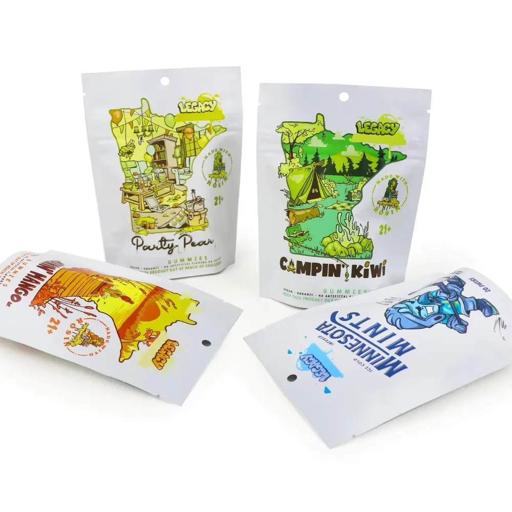 Reusable Ziplock Bags | Custom Printed Heat-Sealed Stand Up Pouch | Candy Sweets Food Packaging