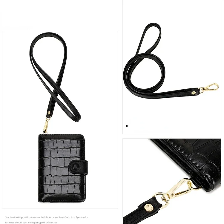 Leather Passport Holder Covers Case Waterproof Rfid Blocking Travel Card holder Portable Passport Wallet with Neck Lanyard