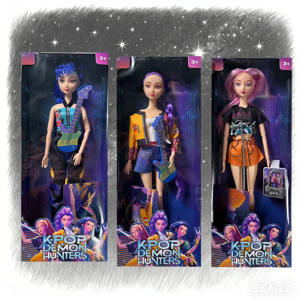 Kpop شيطان الصيادين رائجة البيع ألعاب الدمى رومي ميرا زوي-الخيال هنتر تحت عنوان البلاستيك لتقوم بها بنفسك عمل أرقام الفتيات هدية الكريسماس