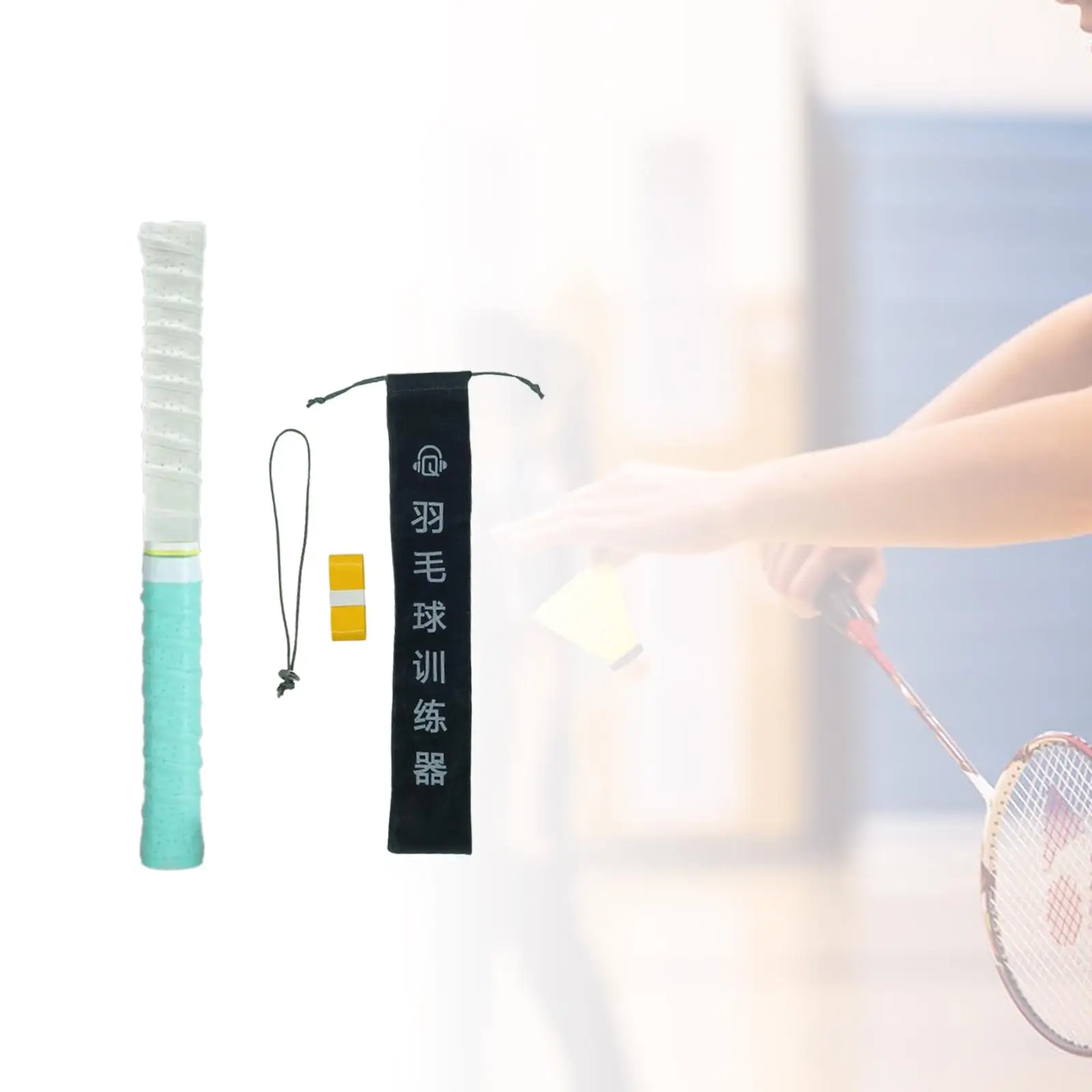 

Badminton Racket Swing Trainer Comfortable Grip Portable Improved Rhythm Accuracy Sound Remind Exercise Badminton Training Tool