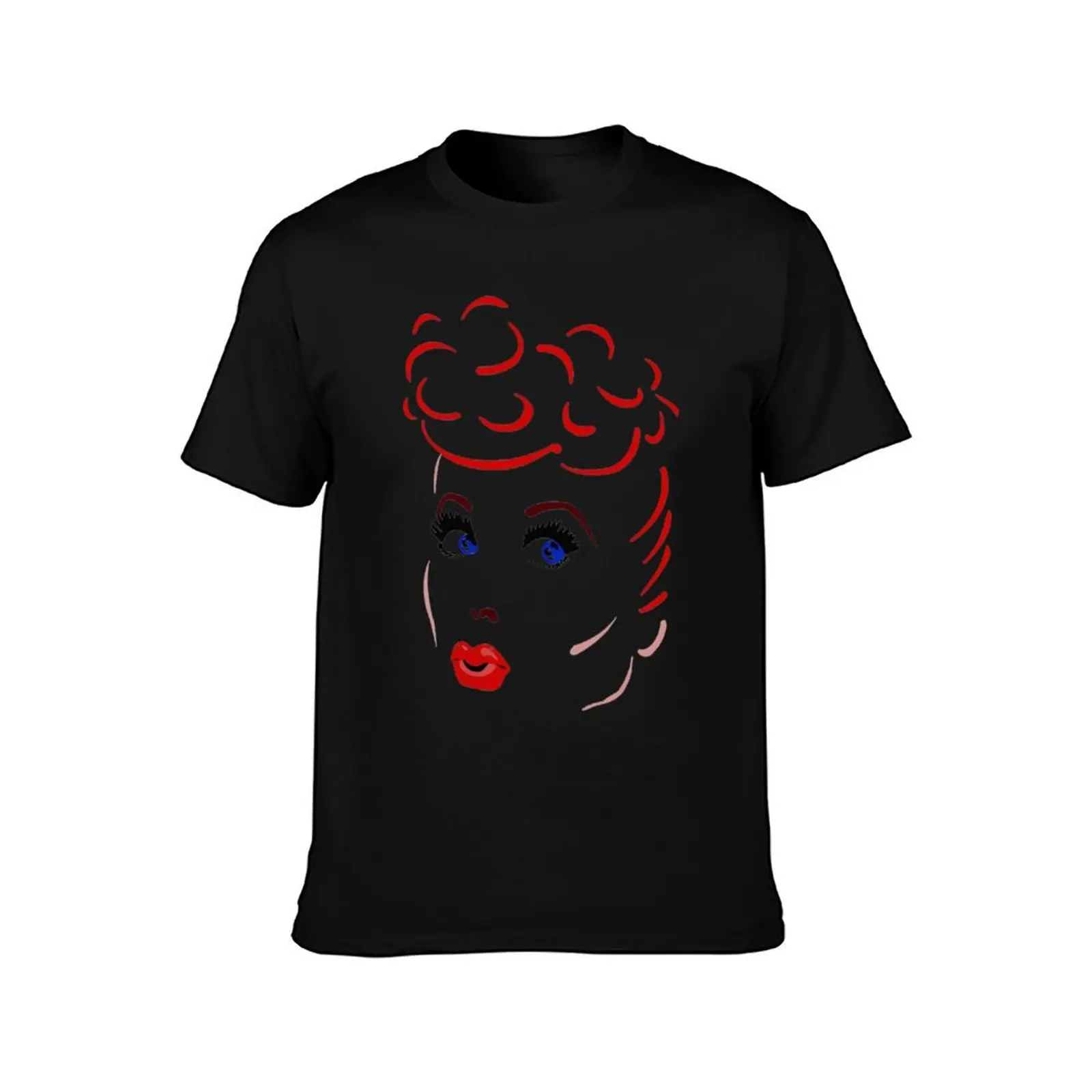 lucy lines face brand a transparent T-Shirt Summer Casual Cotton Tee Oversized Streetwear Tops Vintage Graphic Print