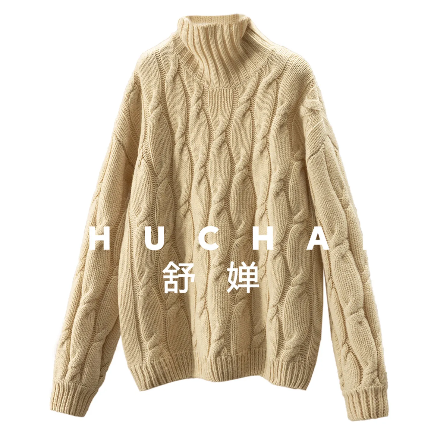 

thick pullover New Year's Red Fine Flash Three-dimensional Twisted Flower 100 Wool Loose Sweater Women 63I8