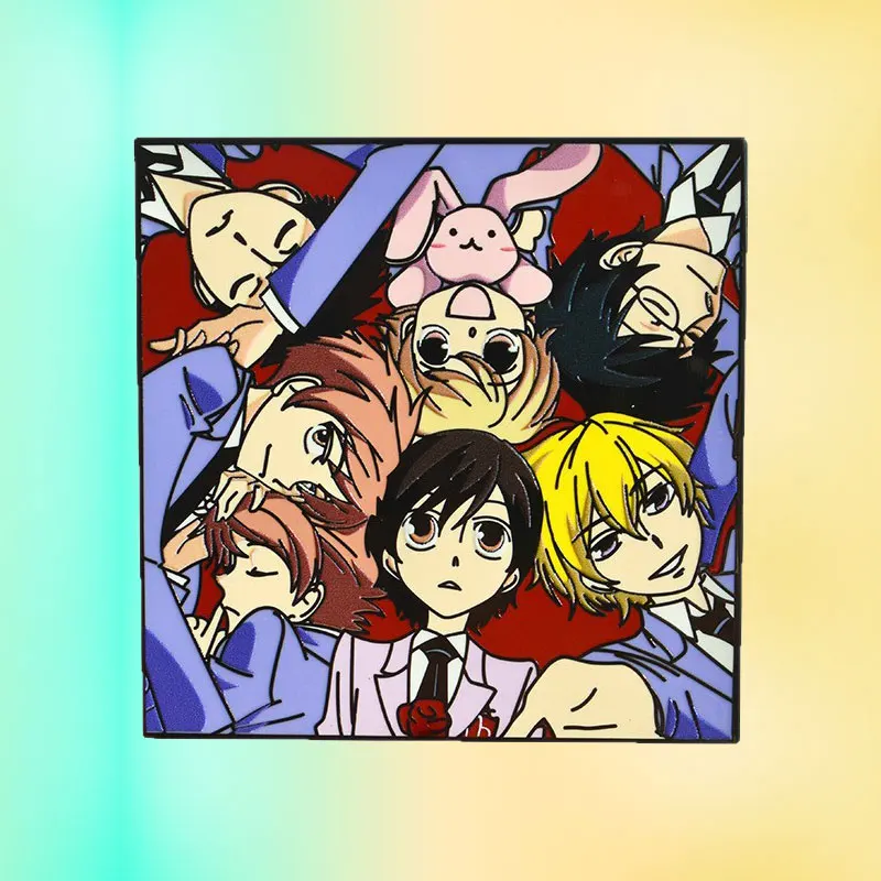 Campus Style Brooch Cartoon Anime Characters Group Photo Exquisite Badge Originality Metal Enamel Pin Fan Gift Collection