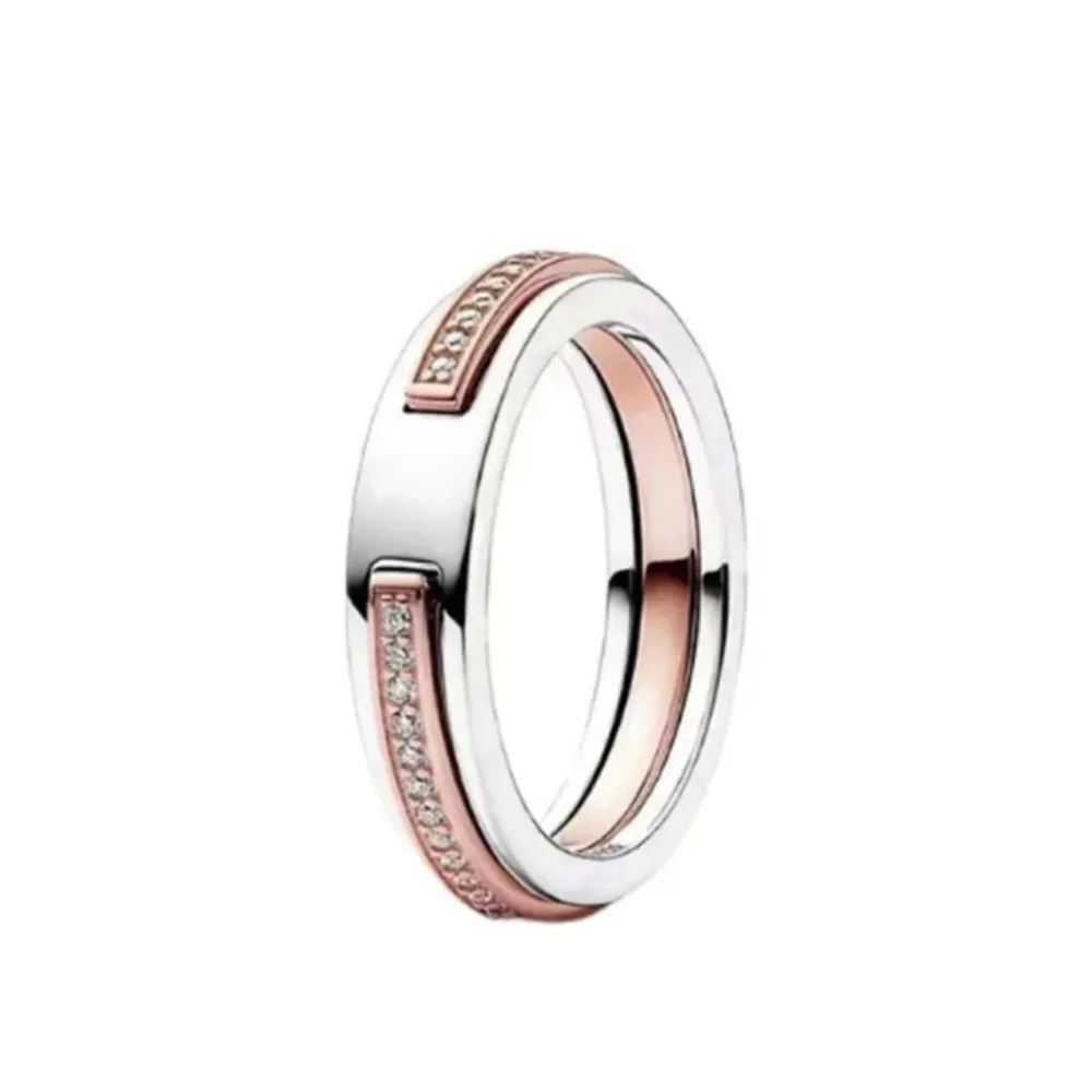 Women's Pink & Blue Bowknot Butterfly Ring