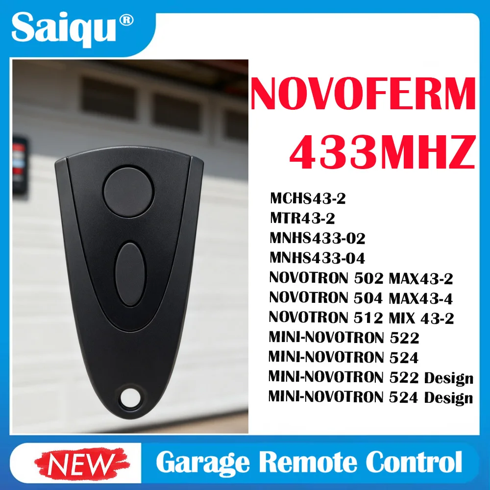 433.92MHz Garage Door Remote Control NOVOFERM NOVOTRON 502 MAX43-2 512 MIX 43-2 504 MAX43-4
