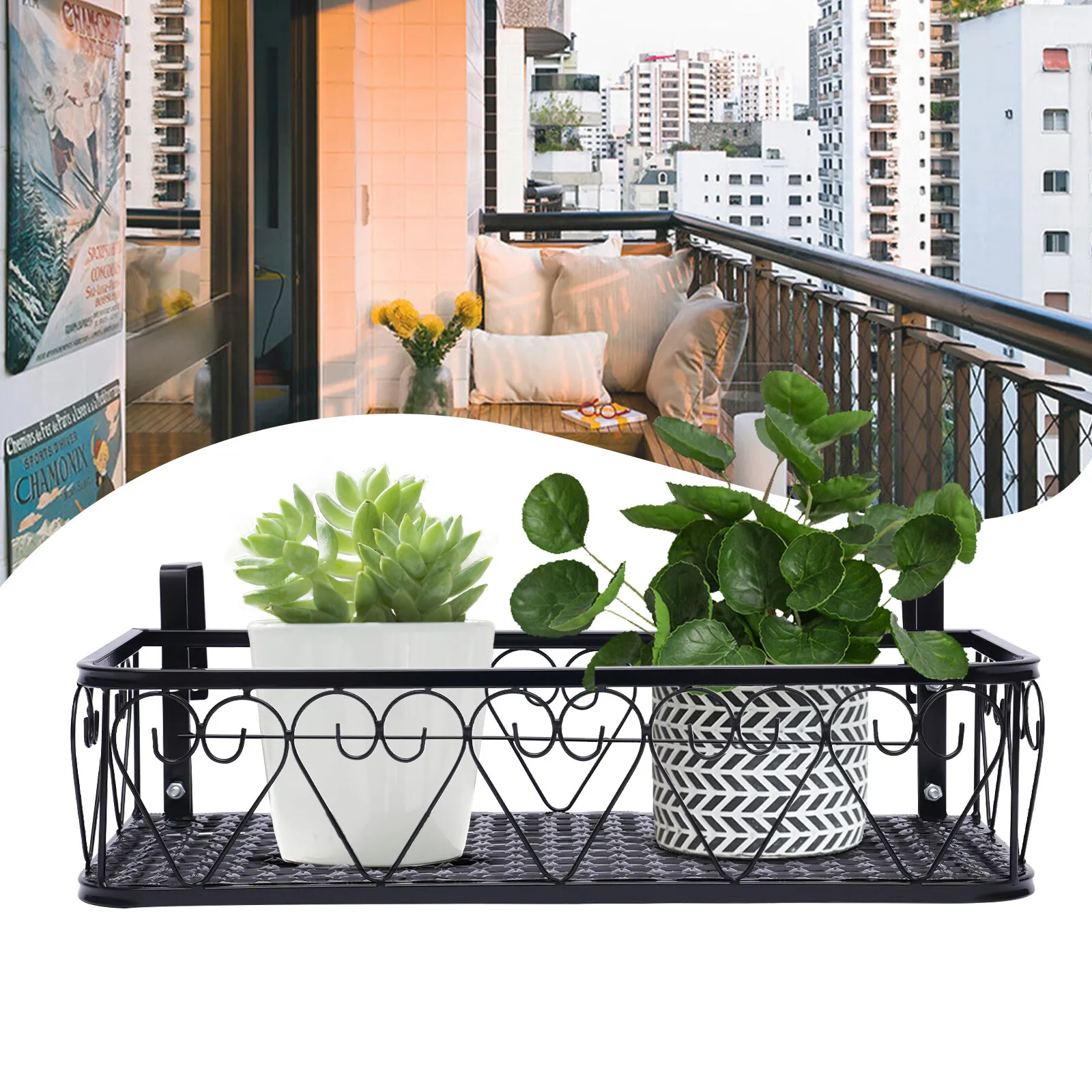 

Durable Iron Plant Stand – Hollowed Design for Air Circulation, Water Drainage, Easy Installation