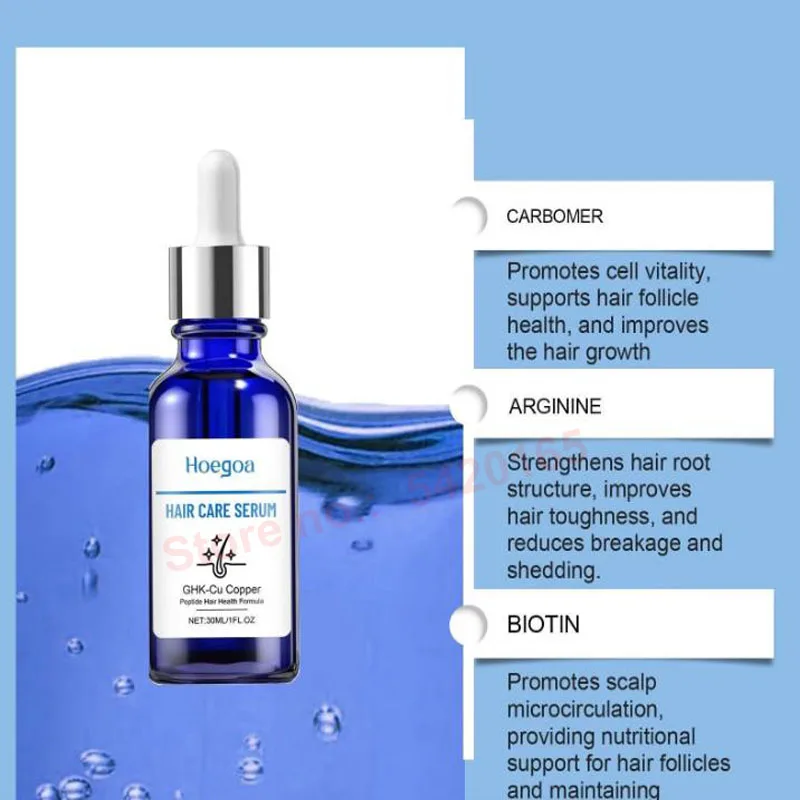 

Сыворотка с пептидом GHK-Cu 30 мл против выпадения волос, укрепляющая волокна, нежирная, питательная, для ухода за корнями волос