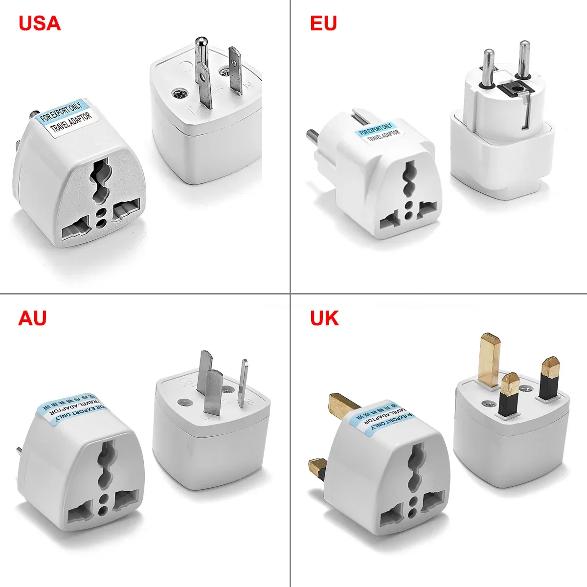 Universal Plug Adapter Euro European EU To US America China British Australia Korea Travel Power Adapter Charge Converter Socket