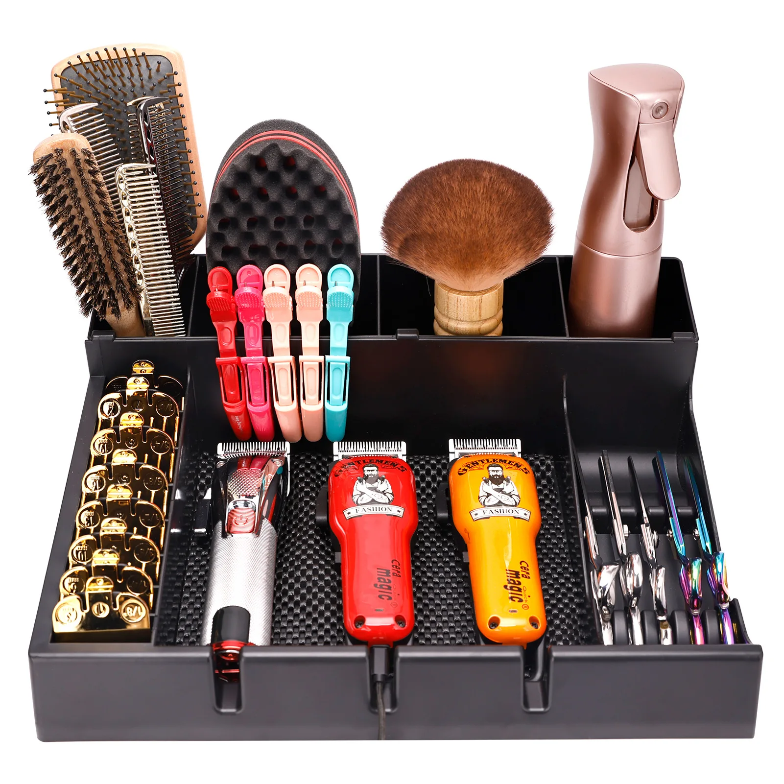 Hairdressing Tools Organizer Tray Salon Haircut Trimmer Keeper Holder Electric Barber Clipper Display Rack Barbershop Supplies